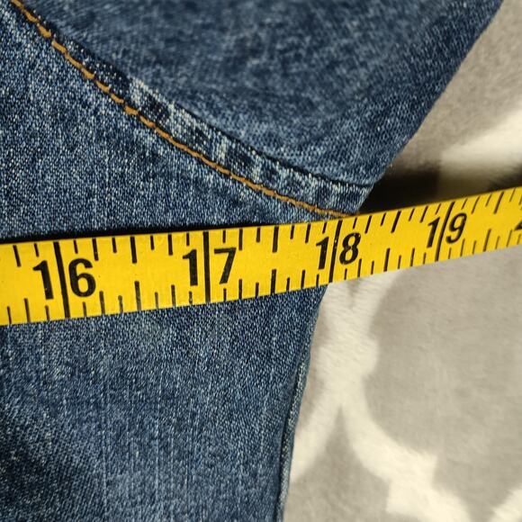 Limited Too Jacket Girls 10 Blue Denim Hooded Quilted Lined Zip Button Pockets - Picture 5 of 10